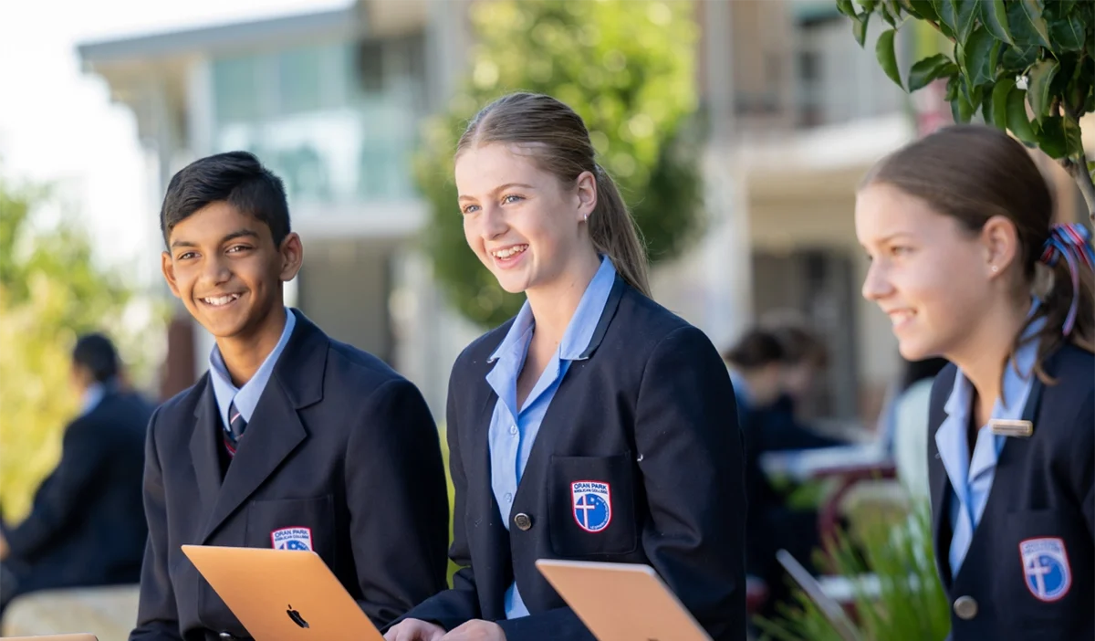 Students on their laptops